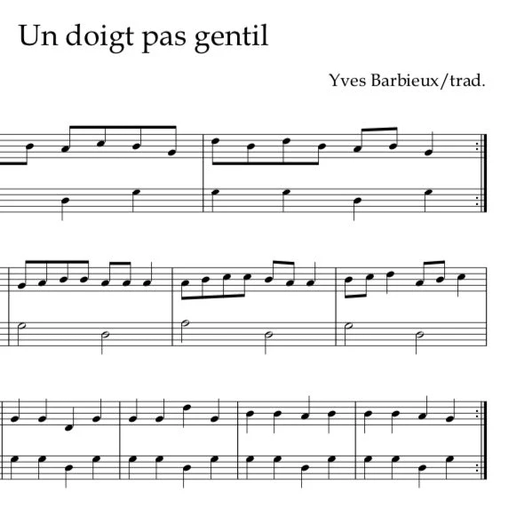 Un doigt pas gentil - Piano débutant