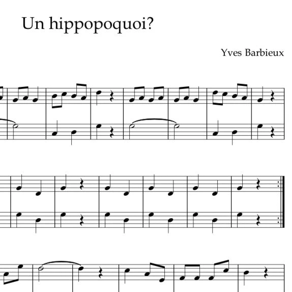 Un hippopoquoi ? - Piano débutant